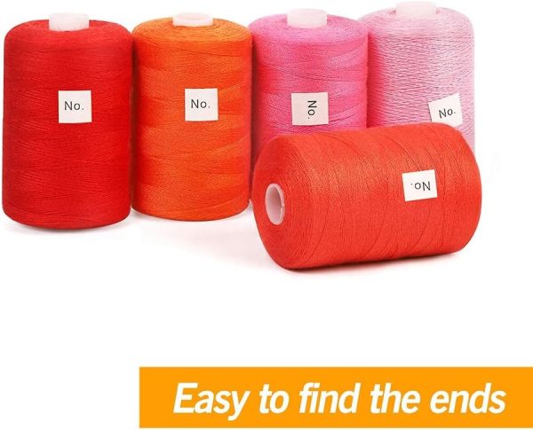 NEX Sewing Thread Assortment Cotton Spools Thread Set for Hand & Machine Sewing, Quilting, Embroidery - 24 Colors 1000 Yards Each - Image 5